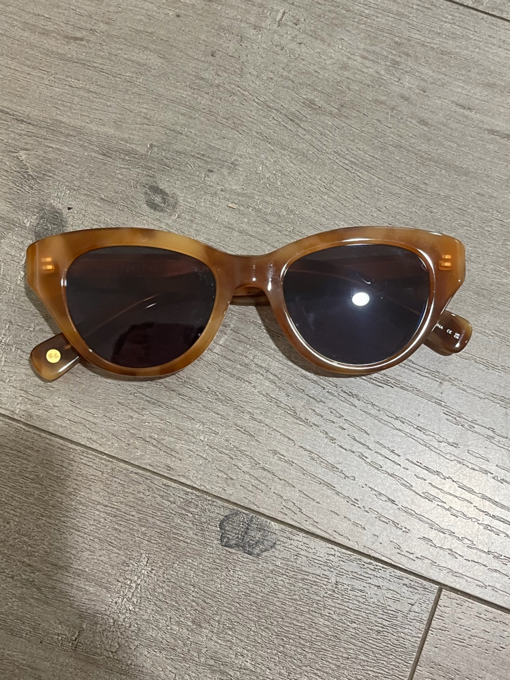 Garrett Leight Brown Tortoiseshell Sunglasses - Classic Cat Eye